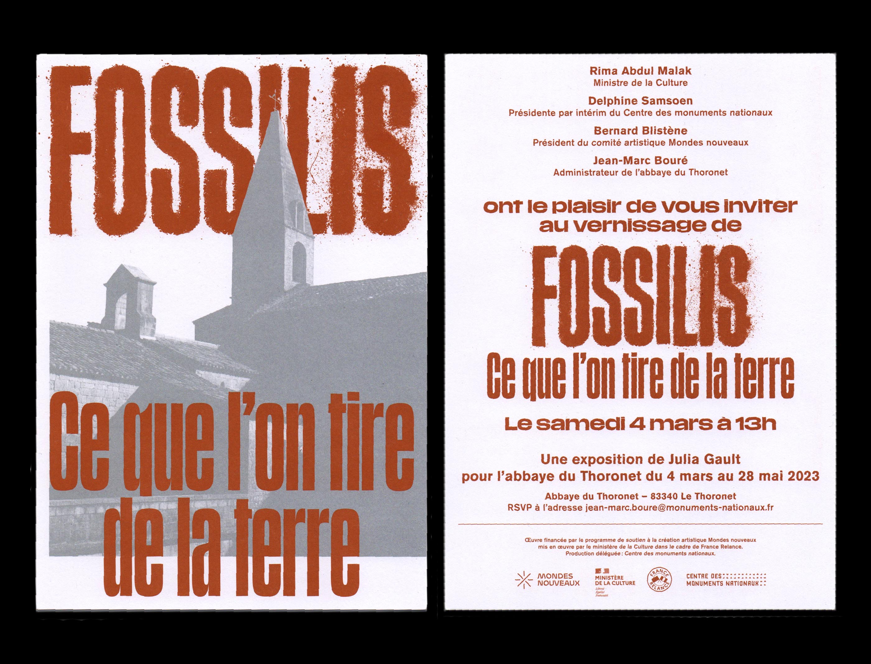 Carton d'invitation de l'exposition