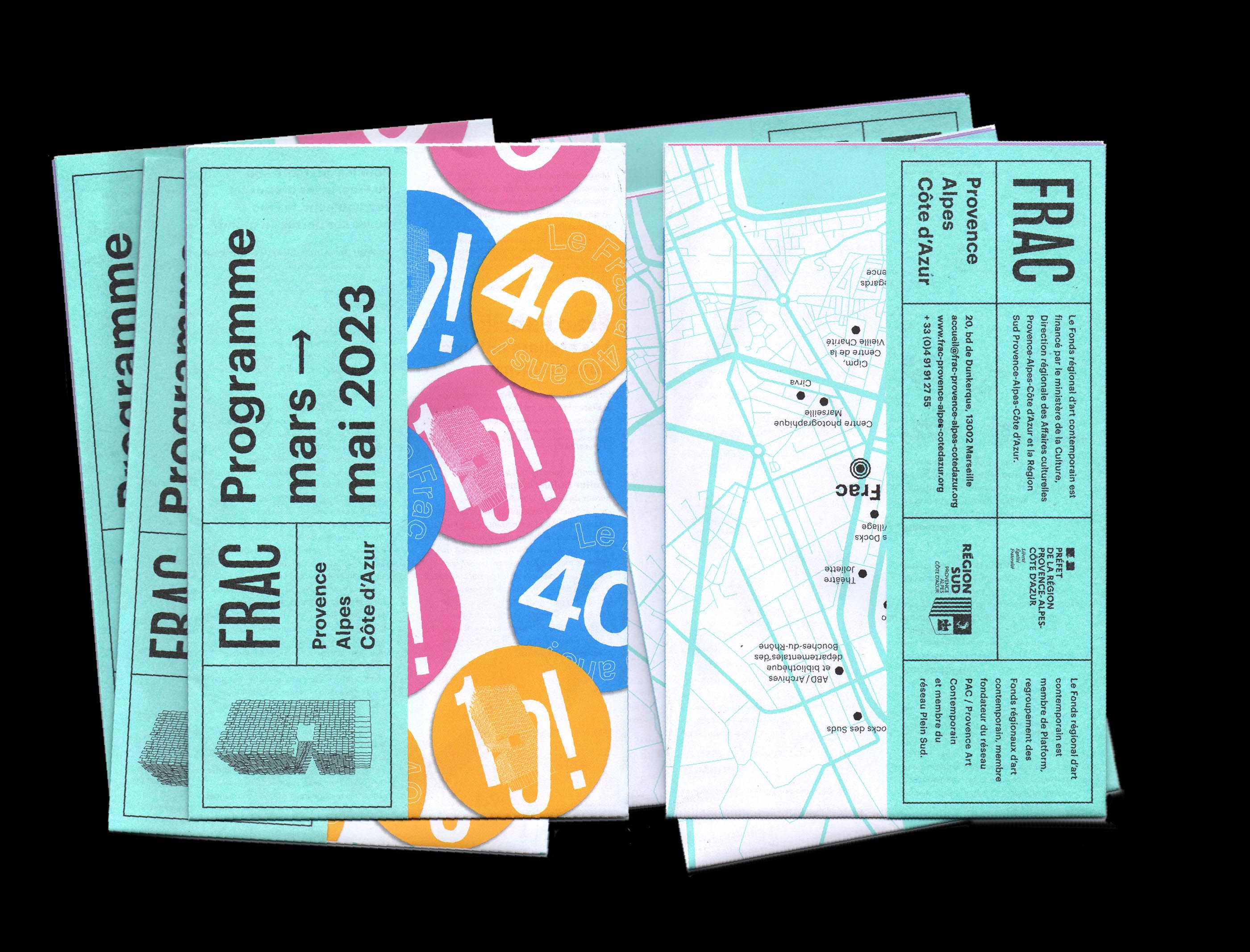 Dépliant de la programmation du Frac Sud