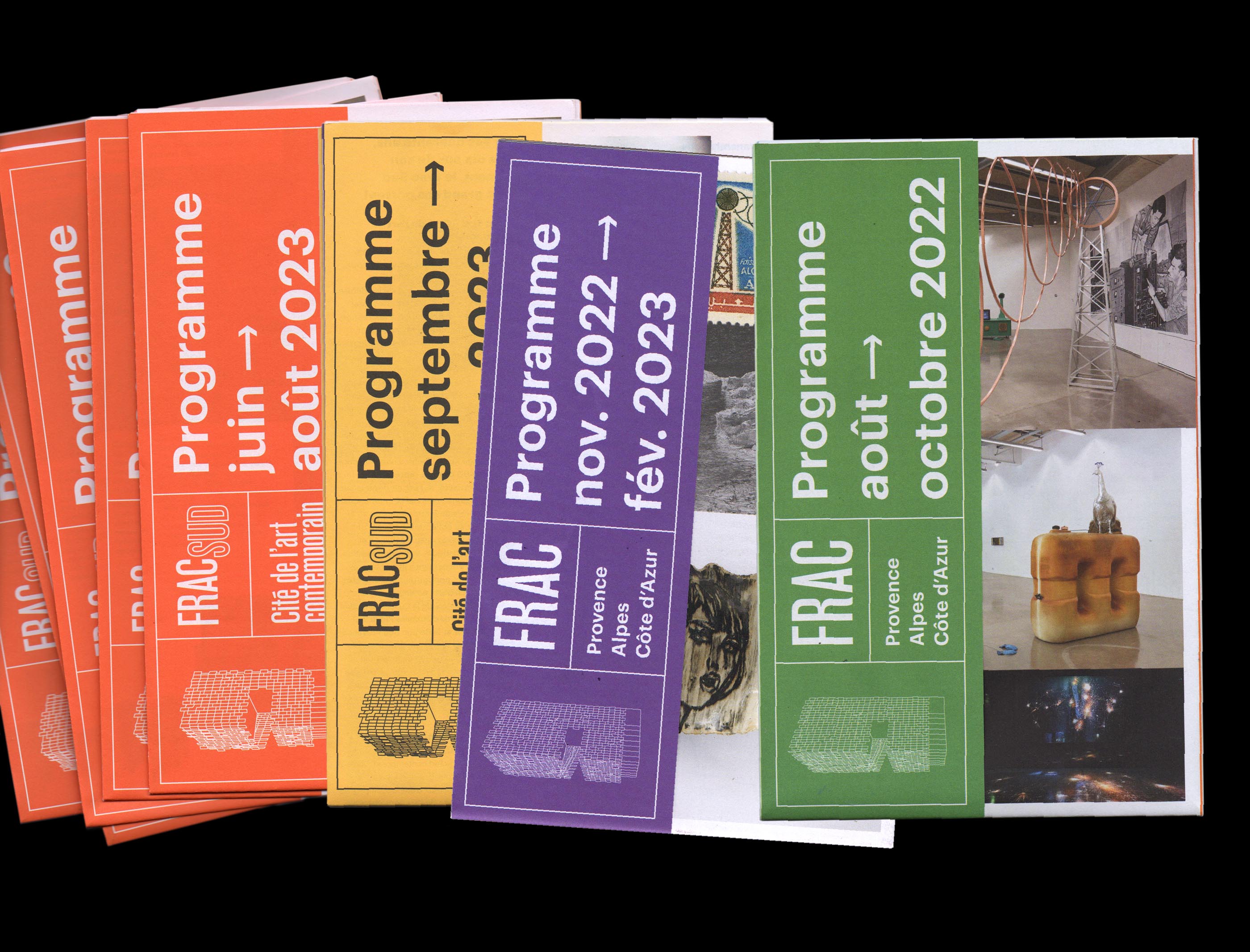 Dépliants de la programmation du Frac Sud