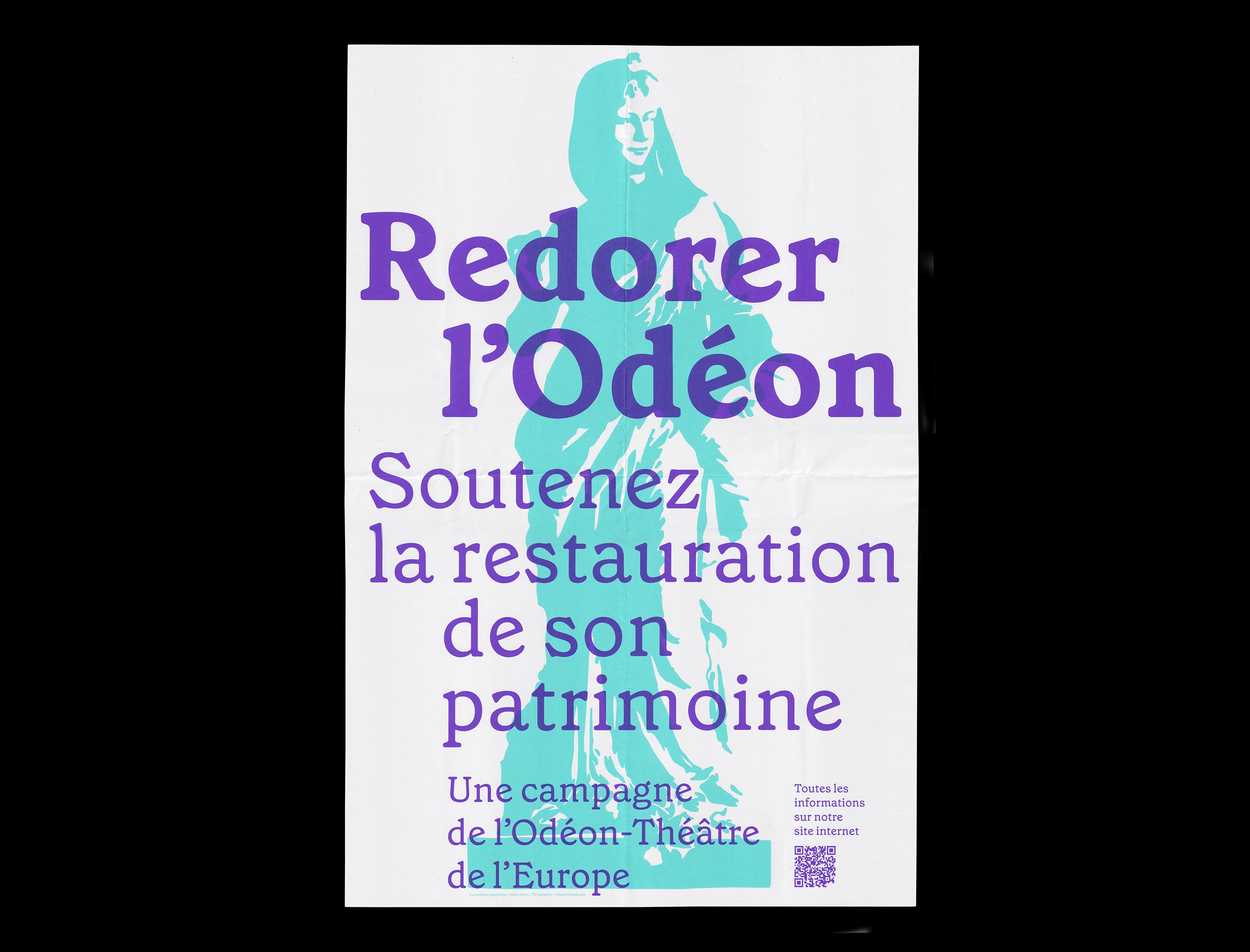 Vue de l’affiche “Redorer l’Odéon”.